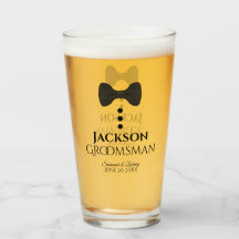 Groomsman Wedor Favor Glass Tumbler