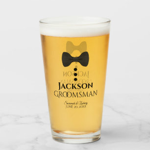 Groomsman Wedor Favor Glass Tumbler Glaskopp