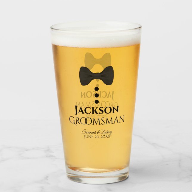 Groomsman Wedor Favor Glass Tumbler Glaskopp (Framsida fylld)