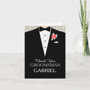 Groomsmanen tackar dig att card tack kort