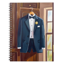 Groomsmen’s Tuxedo | Wedding Bachelor Watercolor Anteckningsbok