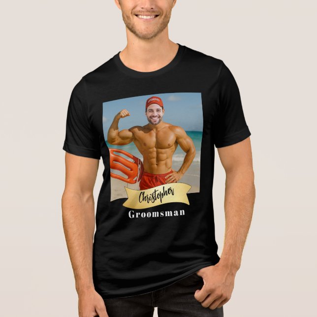 Groomsmen Series: The Sip Saver T Shirt (Framsida)