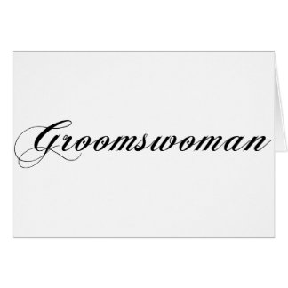 Groomswoman Hälsningskort