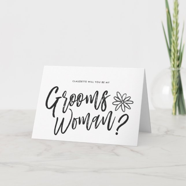 GroomsWoman | Skriptbegäran Bröllop Kort (Framsida)