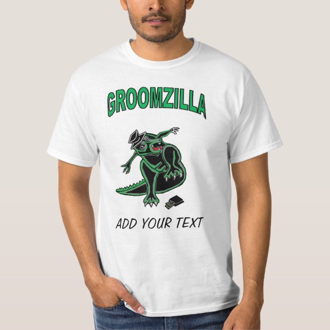 Groomzilla t-skjorta t shirt (Framsida)