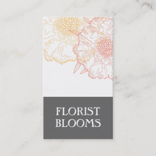 Groon Modern Florist-Affärskortet Visitkort
