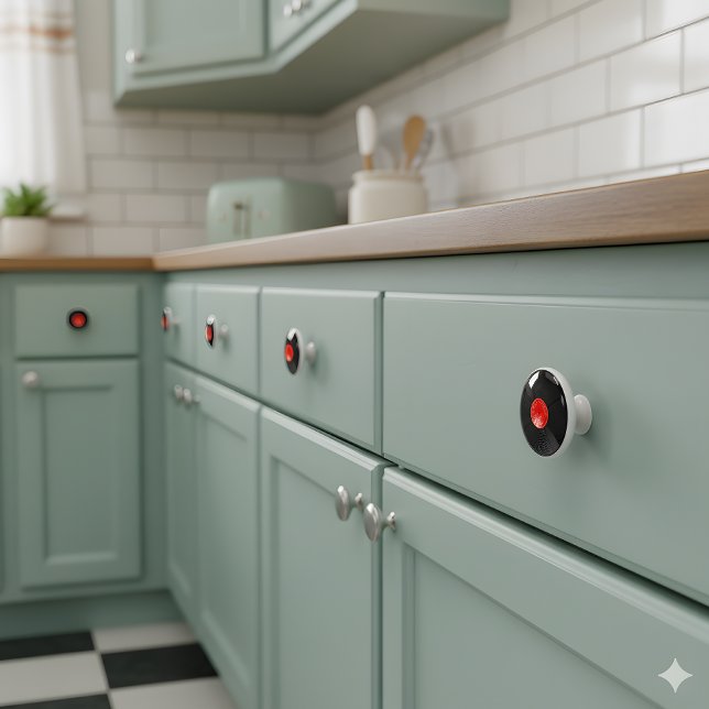 Groove in i Nostalgia - Retro Vinyl Record Knopp (Skapare uppladdad)