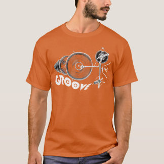 groove med skivspelare som vintage vibes vänner t shirt