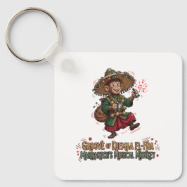 Groove of Djemaa El-Fna Marrakech Musical Monkey  Nyckelring