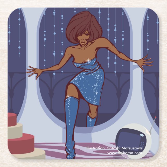 Groove Train Underlägg Papper Kvadrat (Framsidan)