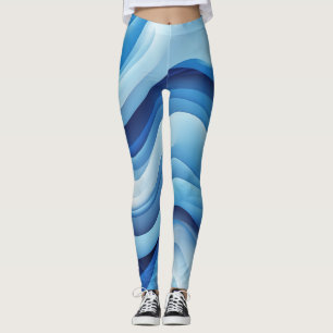 Groove Vågar 70s Psychedelic Line Mönster Leggings