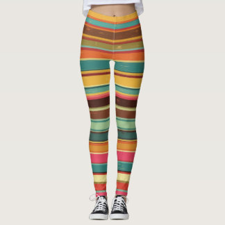 Groove Vågar 70s Psychedelic Line Mönster Leggings