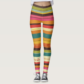 Groove Vågar 70s Psychedelic Line Mönster Leggings