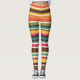 Groove Vågar 70s Psychedelic Line Mönster Leggings