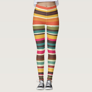 Groove Vågar 70s Psychedelic Line Mönster Leggings