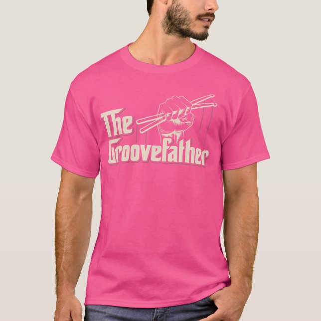 Grooveftan Vintage Drums Drumming - Band Dru T Shirt (Framsida)