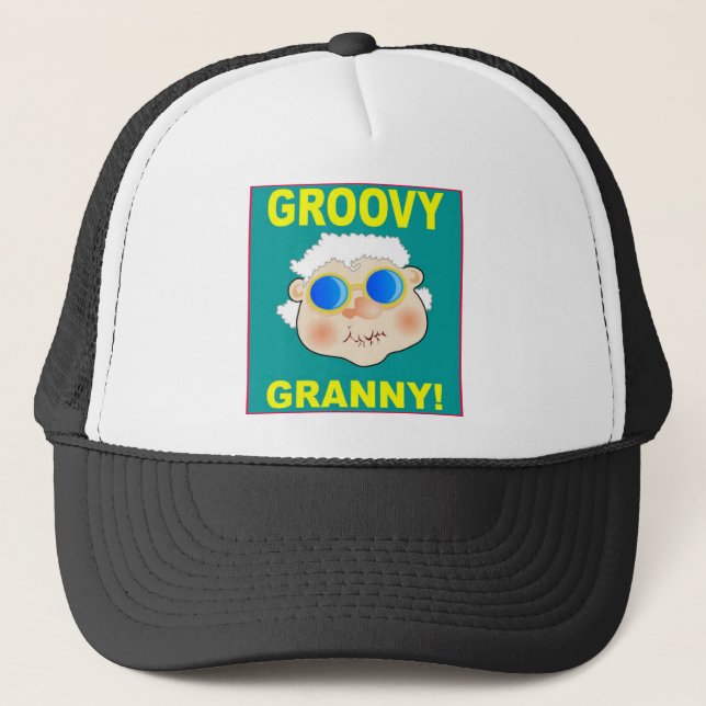 Groovey Granny Tecknad Truckerkeps (Framsida)
