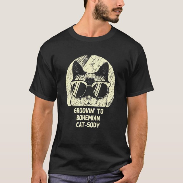 Groovin't-Sody Cat Party Kitten T Shirt (Framsida)