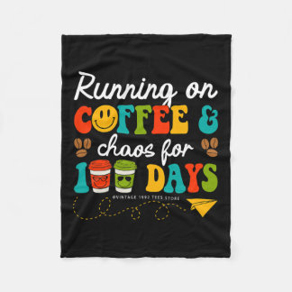 Groovy 100 dagar kaffe och chaoslärare 100 dagar fleecefilt