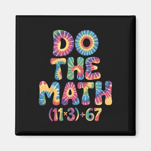 Groovy 100 dagar skolmatteekvation Gör Matten 1 Magnet (Framsidan)
