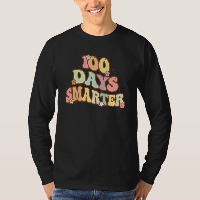 Groovy 100 dagar Smartare lärare Student 100 dagar T Shirt (Framsida)