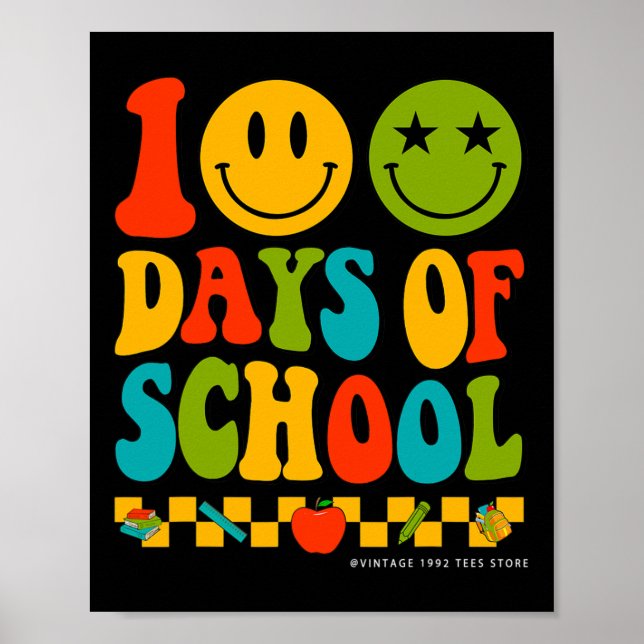Groovy 100 dagars skollärarbarn i Student Poster (Framsidan)