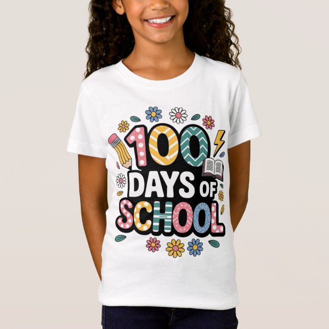 Groovy 100 Days of School T Shirt (Framsida)
