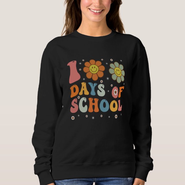 Groovy 100th Day Student Cute Boys Girls 100 Days  T Shirt (Framsida)