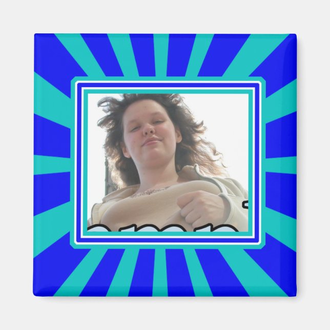 Groovy 1970's Retro Photo Ram Magnet (Framsidan)