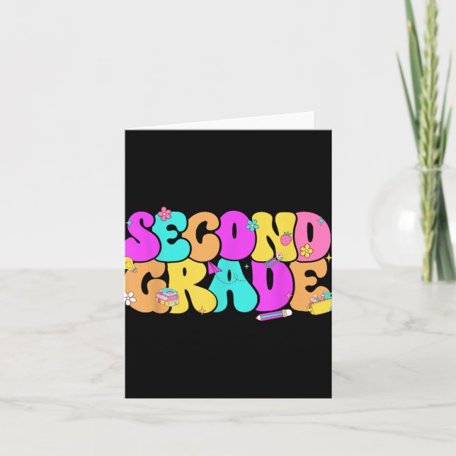 Groovy 2:a blyertspennan Klass Back to school Kort (Framsida)