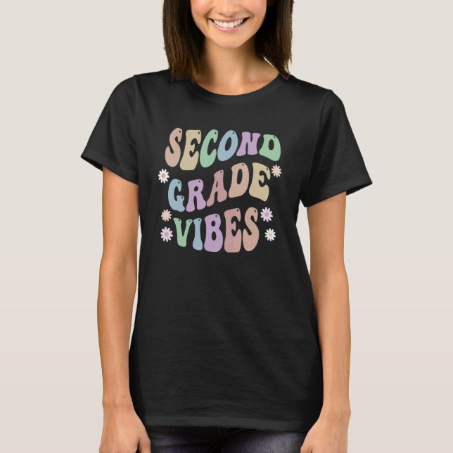 Groovy 2:a Klass Vibes skollärare, andra generalen T Shirt (Framsida)