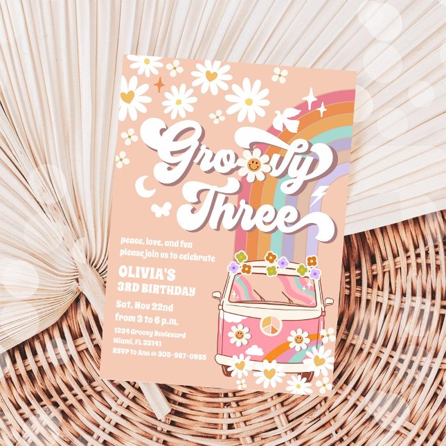 Groovy 3-års inbjudan (Skapare uppladdad)