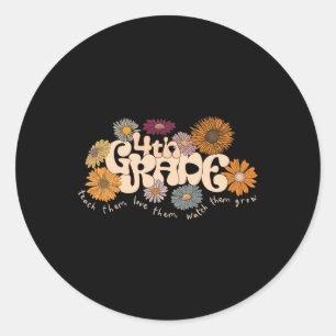 Groovy 4:e fjärde Klass-läraren lär dem Kärlek Th Runt Klistermärke