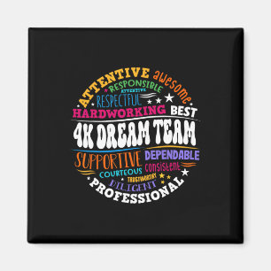 Groovy 4k Dröm Team Lärare Förskola Förskola Grund Magnet
