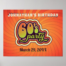 Groovy 60:s Party Poster