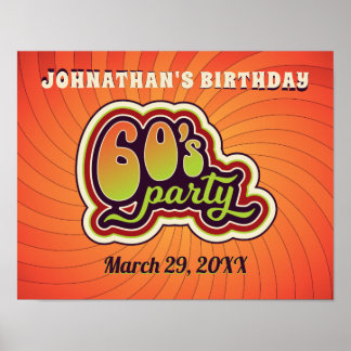 Groovy 60:s Party Poster