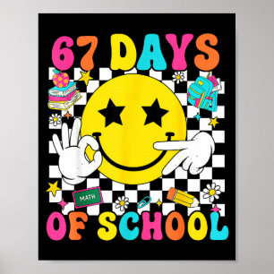 Groovy 67:e skoldagen 67 meme lärare pojke flicka poster