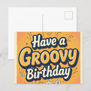 Groovy 70-årskort vykort