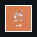 Groovy 70-talet Hippie Peace Orange Bat mitzvah An Pappersservett<br><div class="desc">Groovy 70s Retro Hippie Peace Orange Bat mitzvah Anpassningsbar Napkins</div>