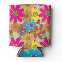 Groovy 70-talets Blommigt Retro Flower Power