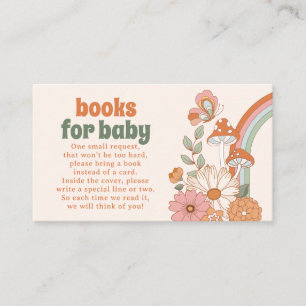 Groovy 70-talets hippie Baby Shower Bokar för Baby Visitkort