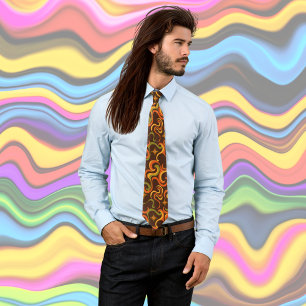 Groovy 70-tals hippie retro senap, bränd orange slips
