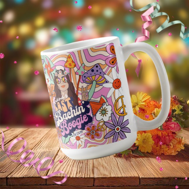 Groovy 70-tals Sängkammarbrud Sista Dansen Boogie  Kaffemugg (Skapare uppladdad)