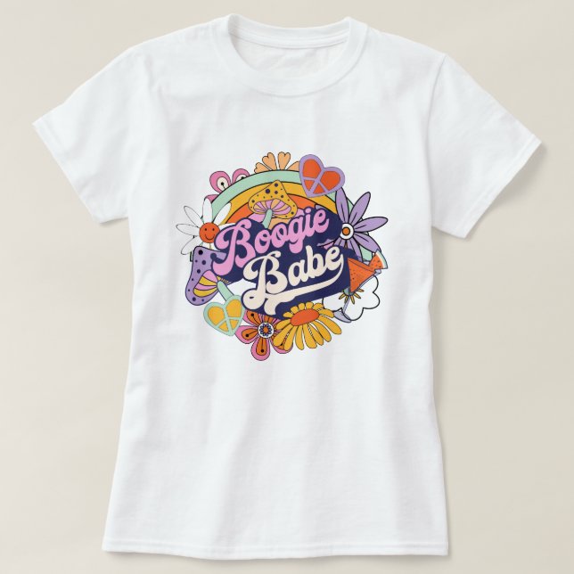 Groovy 70-tals Sängkammargränd Dansglada Brud ID92 T Shirt (Design framsida)