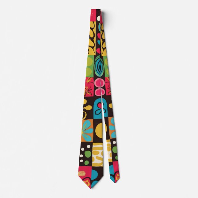 Groovy 70-talsvibbar Retro-mönster  Slips (Framsida)
