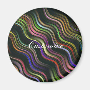 Groovy 70 vågigt hippie psychedelic magnet