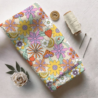 Groovy 70s Blomströmnings-ID929 Tyg