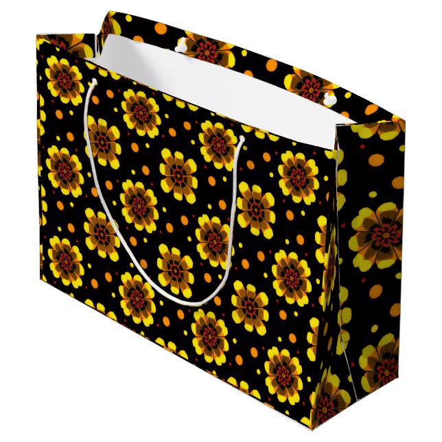 Groovy 70s Daisy Flower Power Pattern (Baksidan Vinklad)