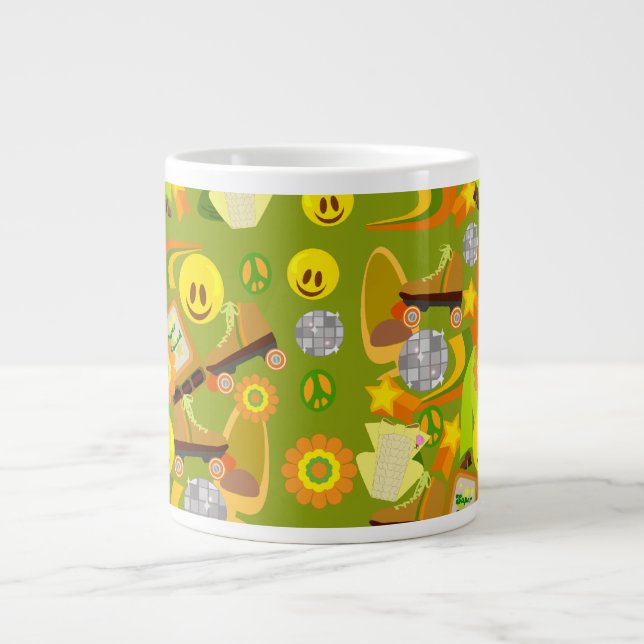 Groovy 70's Mönster Jumbo Mugg (Framsidan)