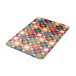 Groovy 70s Retro Flower Pattern | Bold Boho Floral Badrumsmatta